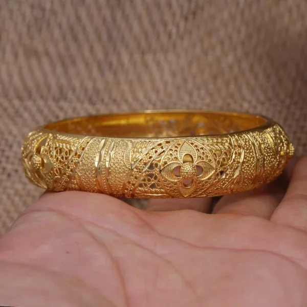 Bracelet unique en or 24K, culture africaine