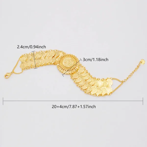 Bracelet Pièce de Monnaie, accessoire en or raffiné