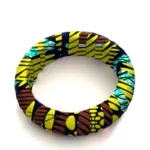 Bracelet Wax en tissu jaune