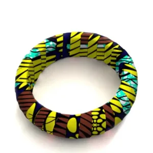Bracelet Wax en tissu jaune