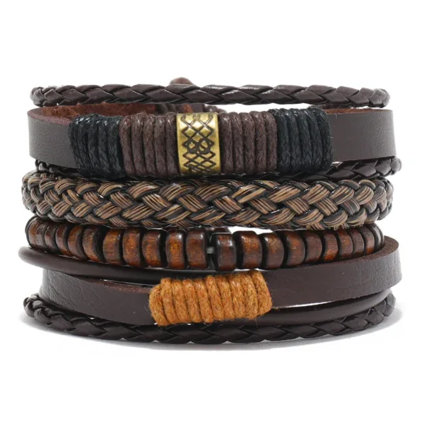 Bracelet de Style Tribal en Cuir