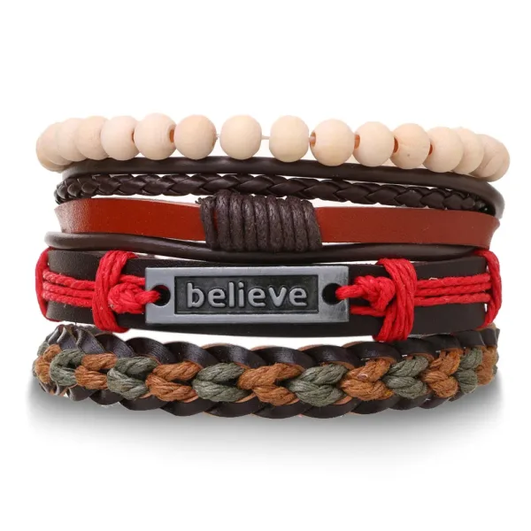 Bijou Masculin en Cuir Tressé