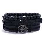 Bracelet Tressé en Cuir pour Homme