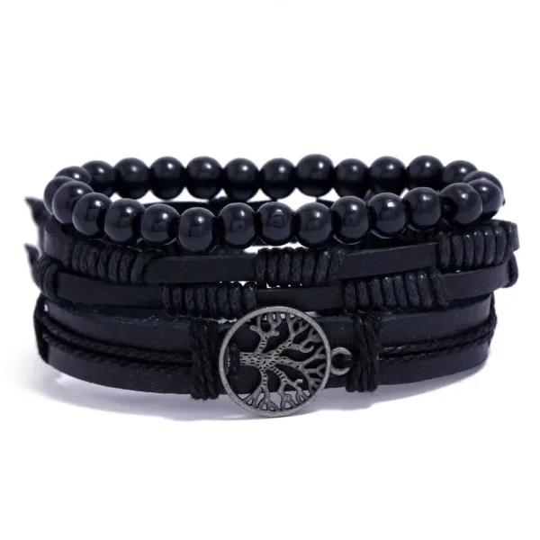 Bracelet Tressé en Cuir pour Homme