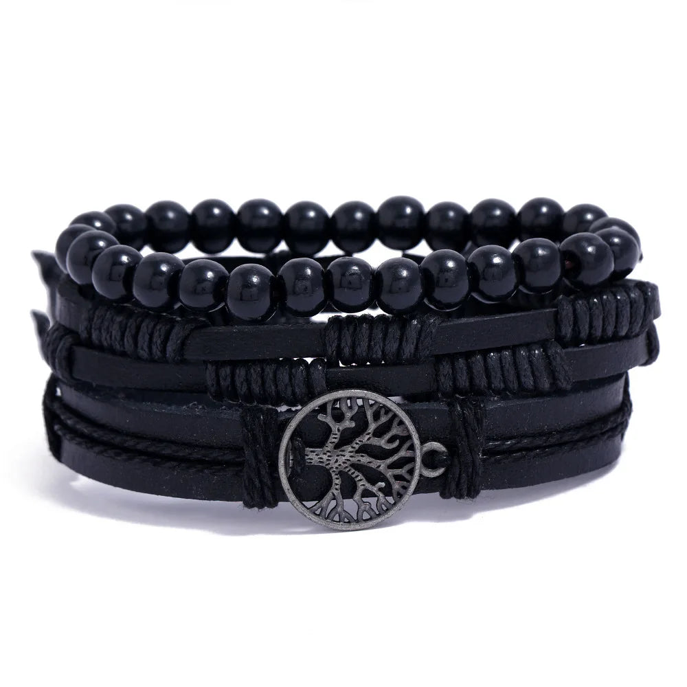 Bracelet Tressé en Cuir pour Homme