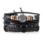 Bracelets Cuir Tressé pour Hommes Style Tribal - vue 4