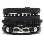 Bracelets Cuir Tressé pour Hommes Style Tribal - vue 7
