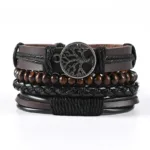 Bracelets Cuir Tressé pour Hommes Style Tribal - vue 10