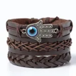 Bracelets Cuir Tressé pour Hommes Style Tribal - vue 11