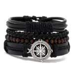 Bijou Africain Bracelet en Cuir Tressé