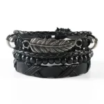 Bracelets Cuir Tressé pour Hommes Style Tribal - vue 13