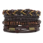 Bracelets Cuir Tressé pour Hommes Style Tribal - vue 15