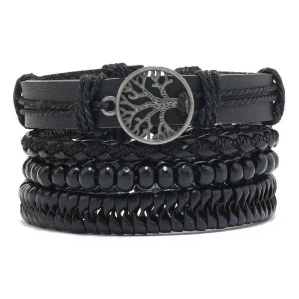 Cuir Tressé Bracelet pour Homme