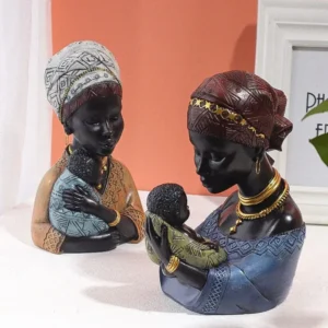 Décoration Africaine de Buste représentant une mère