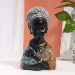 Buste artistique de Femme Africaine et Bébé