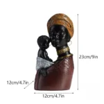 Art africain : Buste de mère et bébé