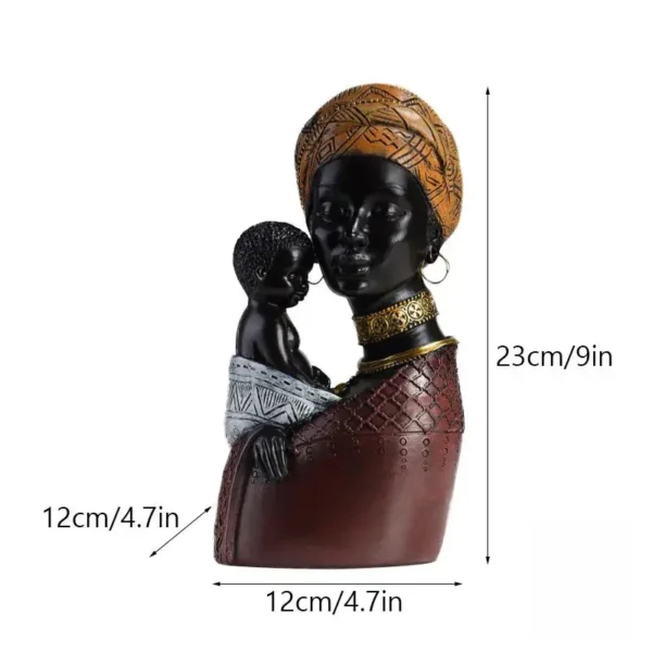 Art africain : Buste de mère et bébé