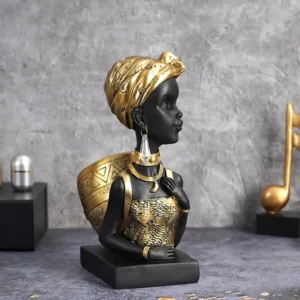 Buste Femme Africaine avec panier en décoration
