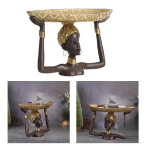 Figurine féminine africaine, décoration unique