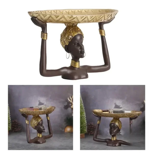 Figurine féminine africaine, décoration unique