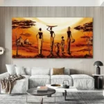 Cadre mural africain, parfait pour un salon
