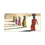 Illumination intérieure avec tableau africain coloré