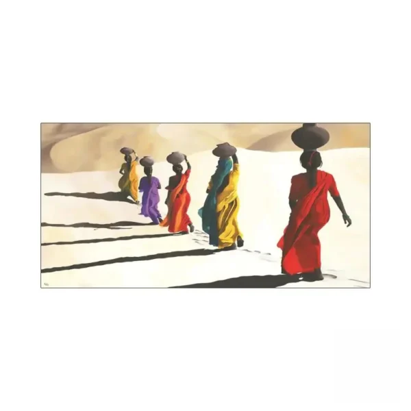 Illumination intérieure avec tableau africain coloré