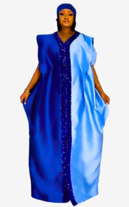 Caftan Africain Femme élégant en tissu traditionnel