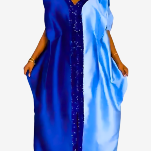Caftan Africain Femme élégant en tissu traditionnel
