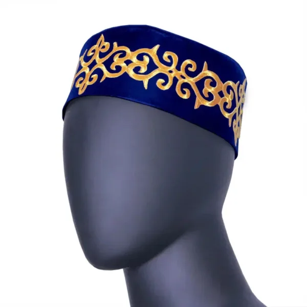 chapeau-africain-homme-bleu-1 Chapeau Africain Homme Bleu en tissu traditionnel