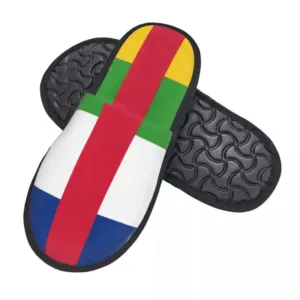 Chausson traditionnel avec motif Centrafrique éclatant