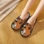 Chausson africain motif femme, style ethnique unique