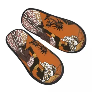 Chaussons à motif africain, confort et originalité