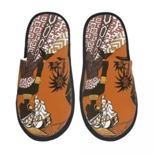 Confortable chausson motif africain pour femme