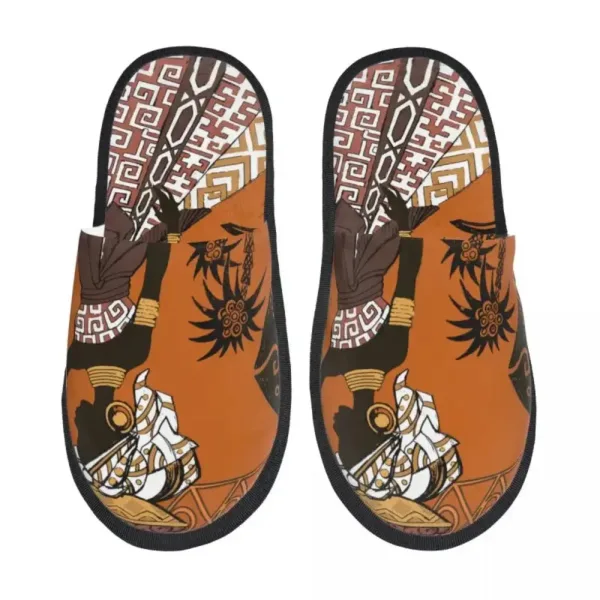 Confortable chausson motif africain pour femme