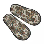 Chaussons africains motif animaux colorés et confortables