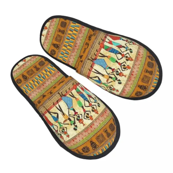 chaussons-imprimes-village-africain-1 Chaussons africains imprimés village traditionnel