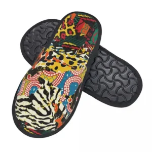 Chaussons motif africain coloré et confortable