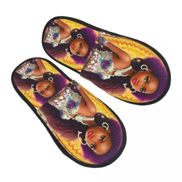 chaussons-motif-fillette-africaine-1 Chaussons africains motif fillette