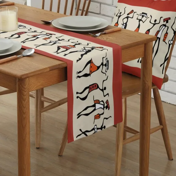 Accessoire de table africain en lin, esthétique unique