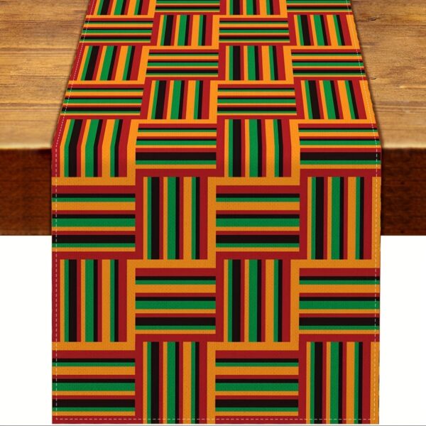 chemin-de-table-africain-kente-1 Chemin de table Kente africain, design traditionnel coloré