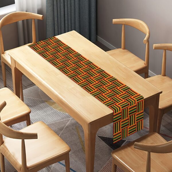 Tissu Kente, chemin de table, ambiance chaleureuse et authentique
