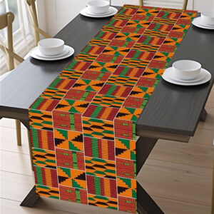 Nappe ethnique Kente pour décoration de table