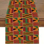 Chemin de table traditionnel africain motif Kente