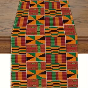 Chemin de table traditionnel africain motif Kente
