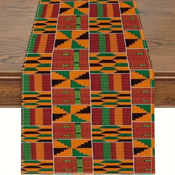 Chemin de table traditionnel africain motif Kente