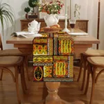 Chemin de table africain au design totem