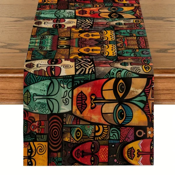 chemin-de-table-africains-ethnique-1 Chemin de table africain ethnique coloré et texturé