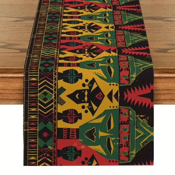 chemin-de-table-imprime-africain-1 Chemin de table africain imprimé aux motifs traditionnels