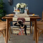 Chemin de table motif africain coloré et élégant